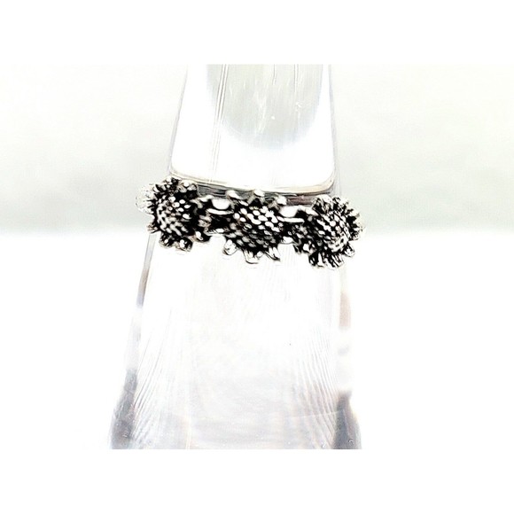 Vintage Silver Sunflower Ring Size 6 Women's Jewelry - Picture 1 of 2